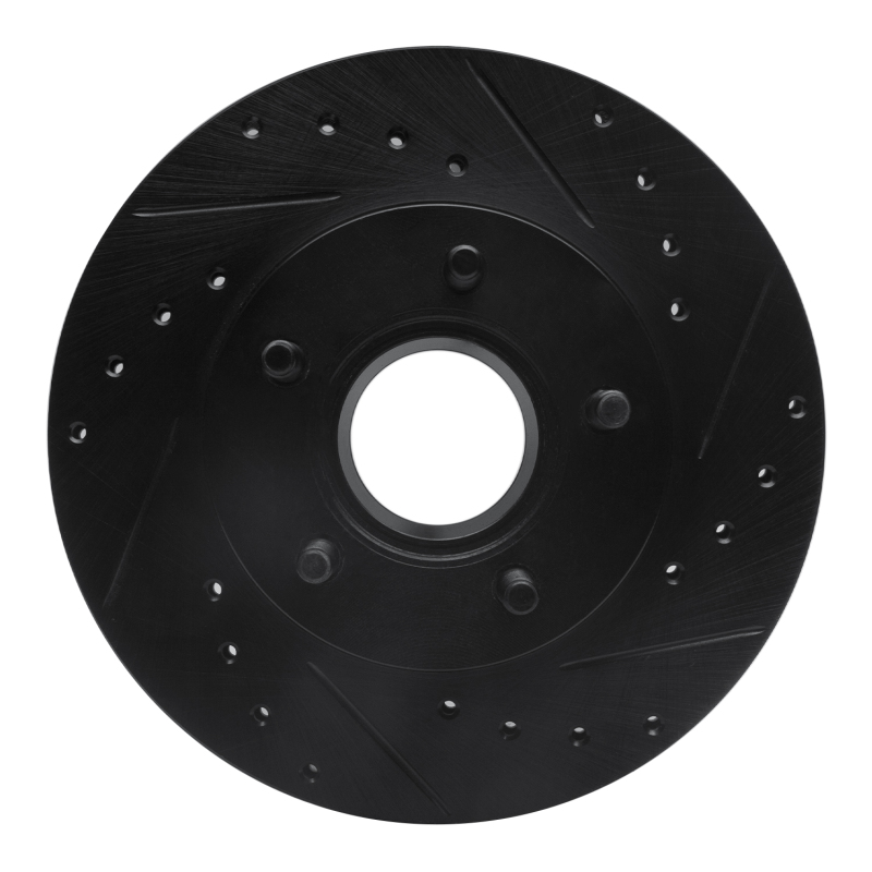 Picture of R1 83-92 Ford Explorer Front Right Drilled & Slotted Black Brake Rotor