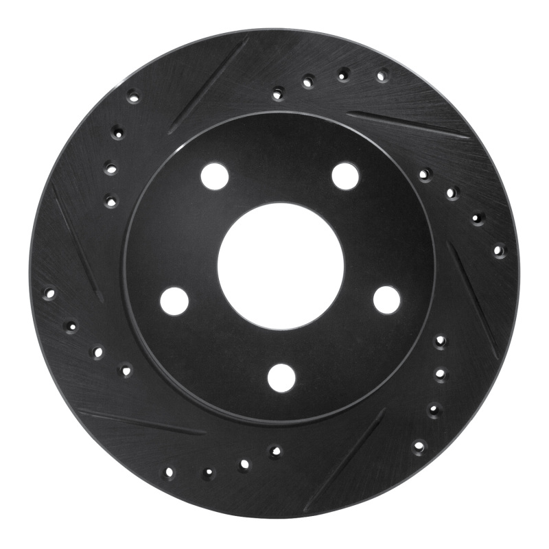 Picture of R1 90-97 Ford AEROSTAR Right Front Drilled & Slotted Black Brake Rotor
