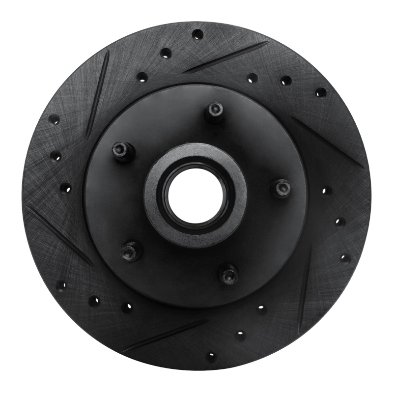 Picture of R1 91-94 Ford Explorer Front Left Drilled & Slotted Black Brake Rotor