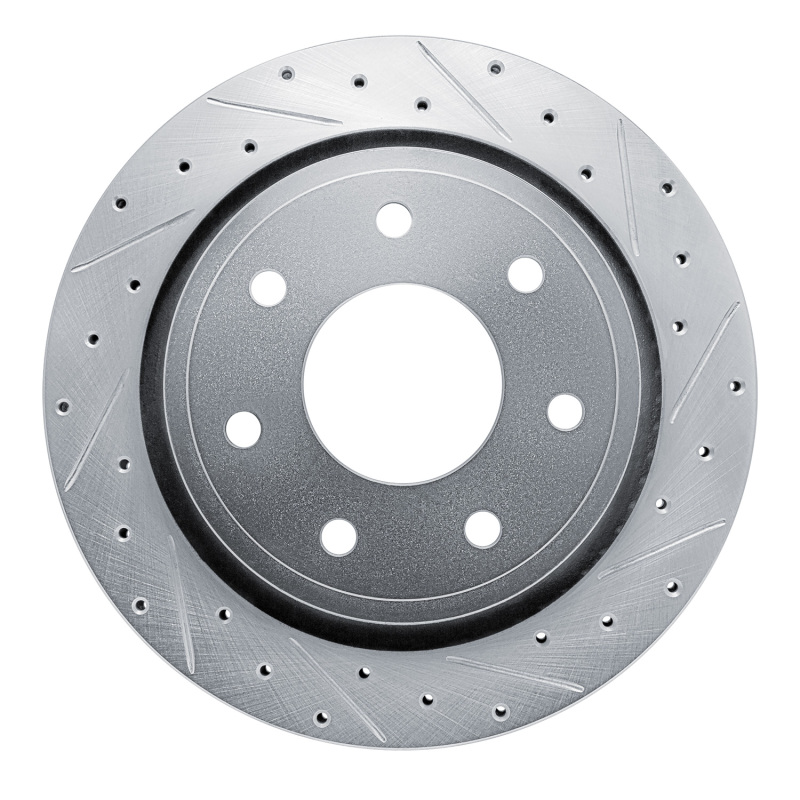 Picture of R1 94-94 Ford E-250 Econoline Front Right Drilled & Slotted Black Brake Rotor