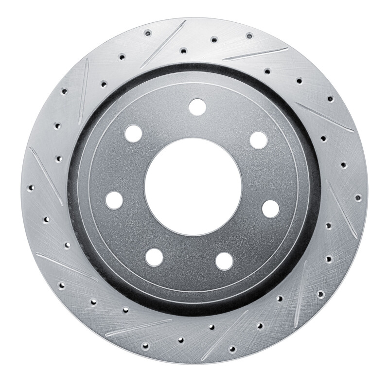Picture of R1 94-94 Ford E-350 Econoline Front Left Drilled & Slotted Black Brake Rotor