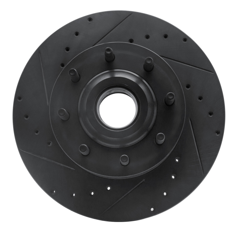Picture of R1 11-25 Ford F-250 2WD (Super Duty) Front Left Drilled & Slotted Black Brake Rotor