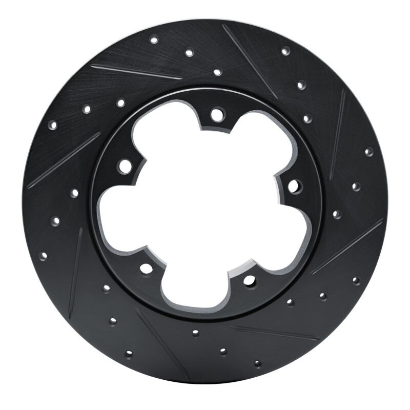 Picture of R1 15-25 Ford Transit-150 Rear Right Drilled & Slotted Black Brake Rotor