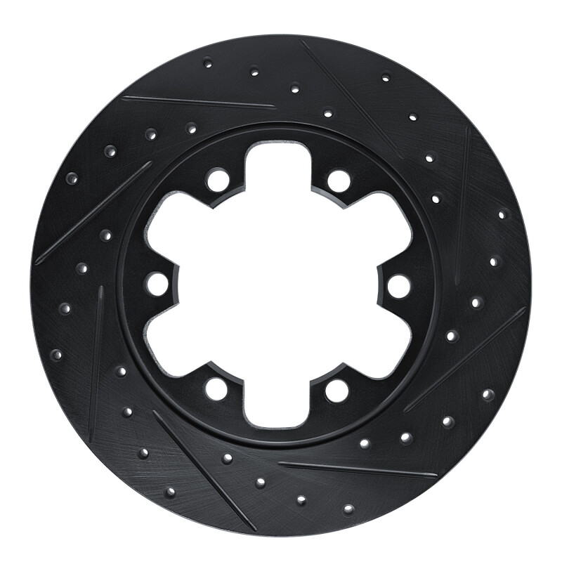 Picture of R1 15-25 Ford Transit-150 Rear Right Drilled & Slotted Black Brake Rotor