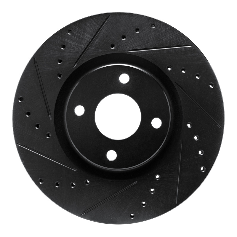 Picture of R1 18-22 Ford Ecosport Front Left Drilled & Slotted Black Brake Rotor