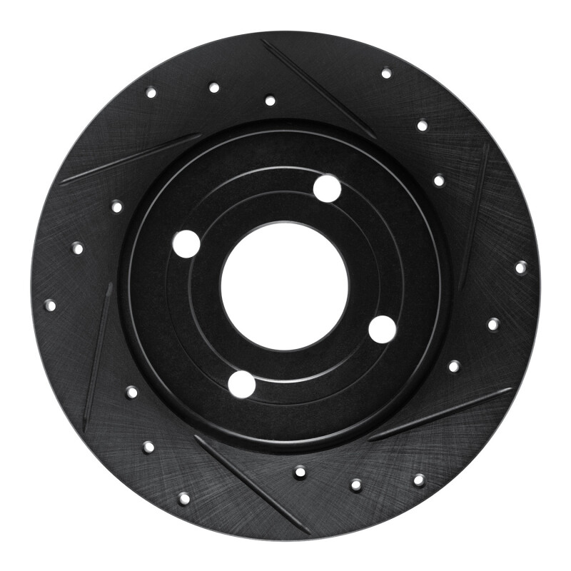 Picture of R1 18-22 Ford Ecosport Rear Right Drilled & Slotted Black Brake Rotor