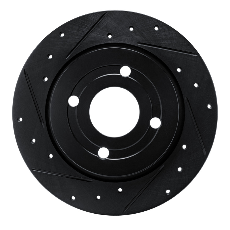 Picture of R1 18-22 Ford Ecosport Rear Left Drilled & Slotted Black Brake Rotor