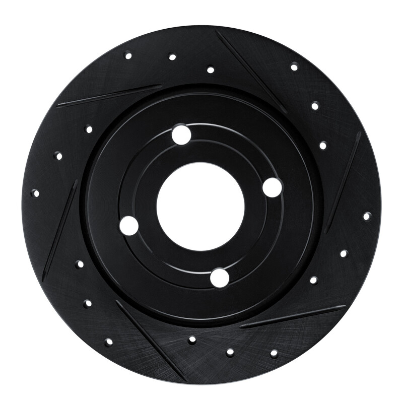 Picture of R1 18-22 Ford Ecosport Rear Right Drilled & Slotted Black Brake Rotor