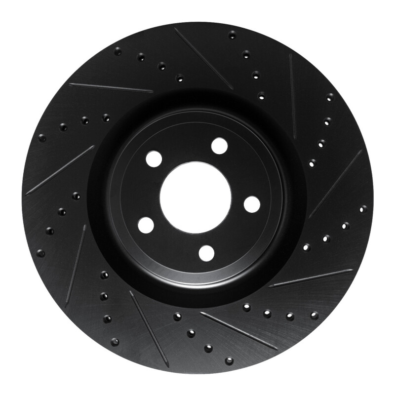 Picture of R1 20-25 Ford Explorer Front Right Drilled & Slotted Black Brake Rotor