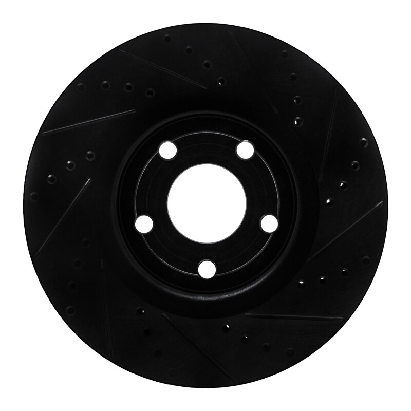 Picture of R1 20-25 Ford BRONCO Sport Front Right Drilled & Slotted Black Brake Rotor