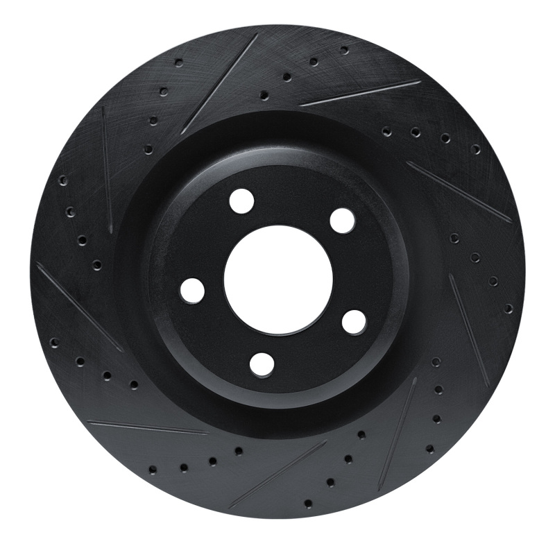 Picture of R1 20-25 Ford Explorer Front Left Drilled & Slotted Black Brake Rotor