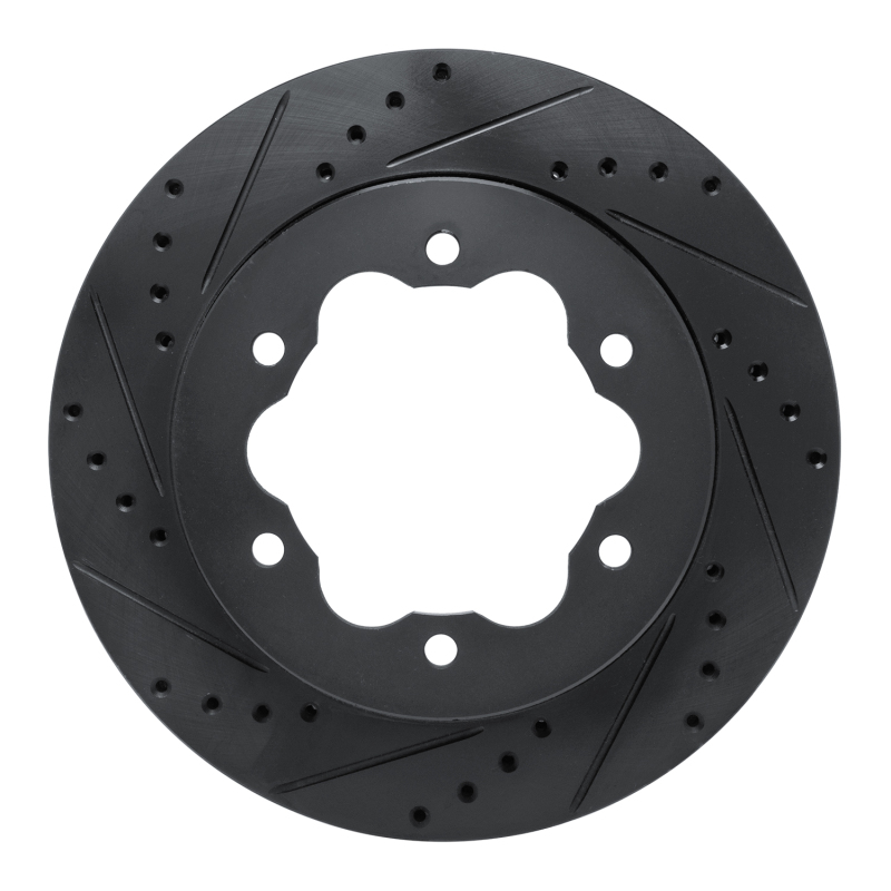 Picture of R1 20-25 Ford Transit-350 HD/DRW Rear Left Drilled & Slotted Black Brake Rotor