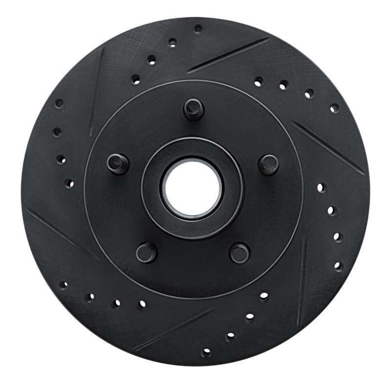 Picture of R1 72-73 Ford Gran Torino Front Left Drilled & Slotted Black Brake Rotor