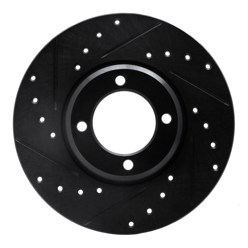 Picture of R1 63-86 Ford Cortina Front Left Drilled & Slotted Black Brake Rotor