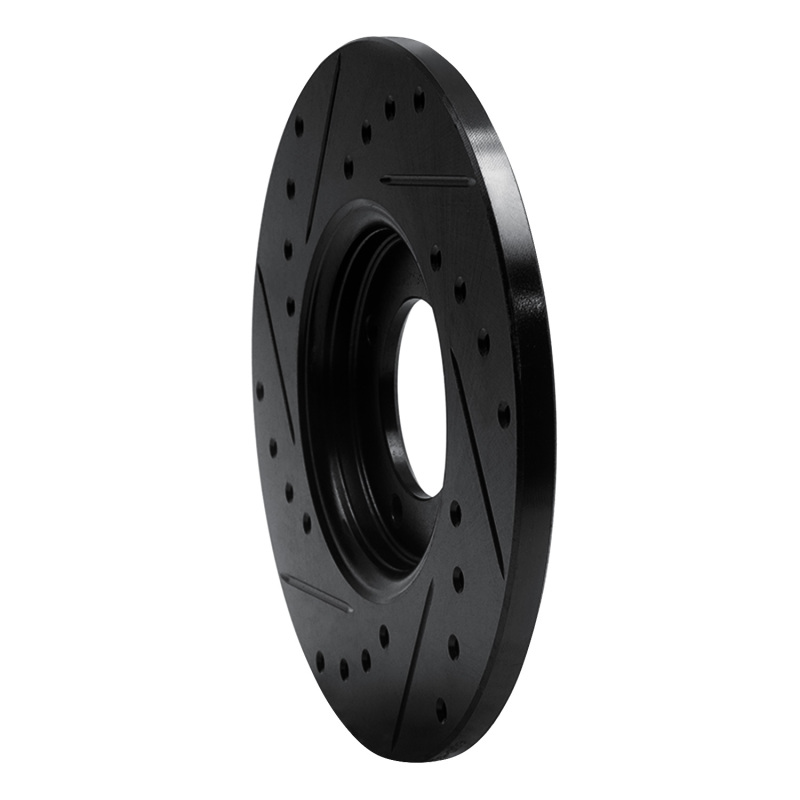Picture of R1 63-86 Ford Cortina Front Right Drilled & Slotted Black Brake Rotor