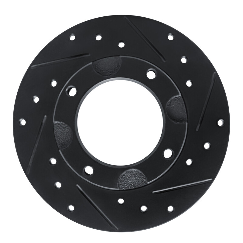 Picture of R1 76-81 Honda Accord Hatchback Front Right Drilled & Slotted Black Brake Rotor
