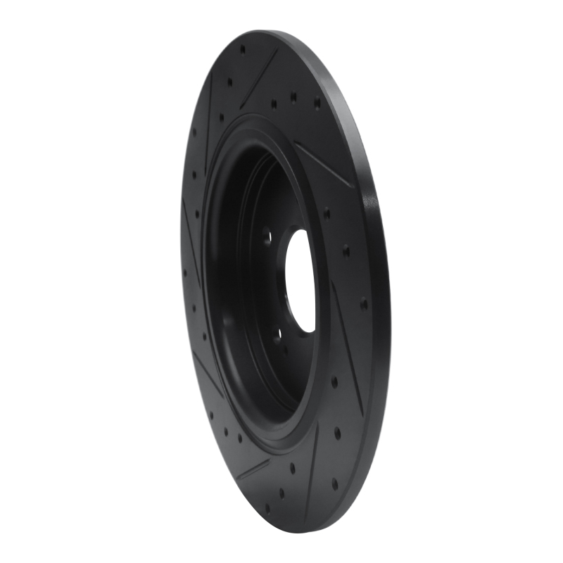 Picture of R1 18-25 Honda Odyssey Rear Right Drilled & Slotted Black Brake Rotor
