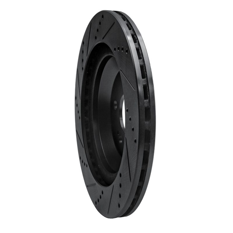 Picture of R1 14-21 Mercedes-Benz S400 (Canada & Mexico) Rear Right Drilled & Slotted Black Brake Rotor