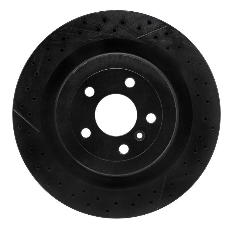Picture of R1 12-19 Mercedes-Benz GLE63 AMG S Rear Drilled & Slotted Black Brake Rotor