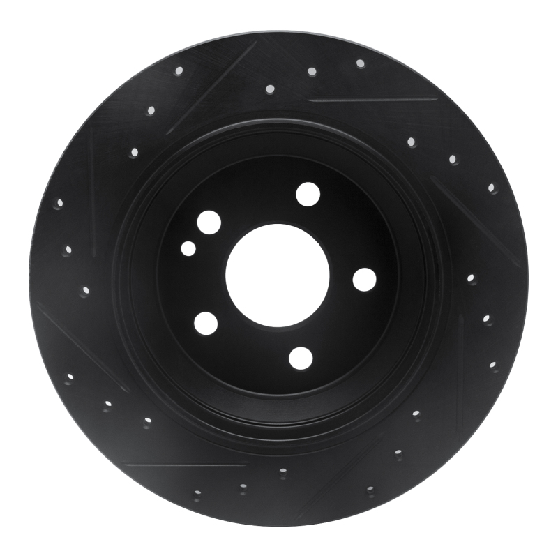 Picture of R1 16-23 Mercedes-Benz Viano (Mexico) Rear Right Drilled & Slotted Black Brake Rotor