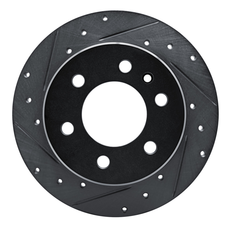 Picture of R1 19-25 Freightliner SprintER 1500 Rear Left Drilled & Slotted Black Brake Rotor