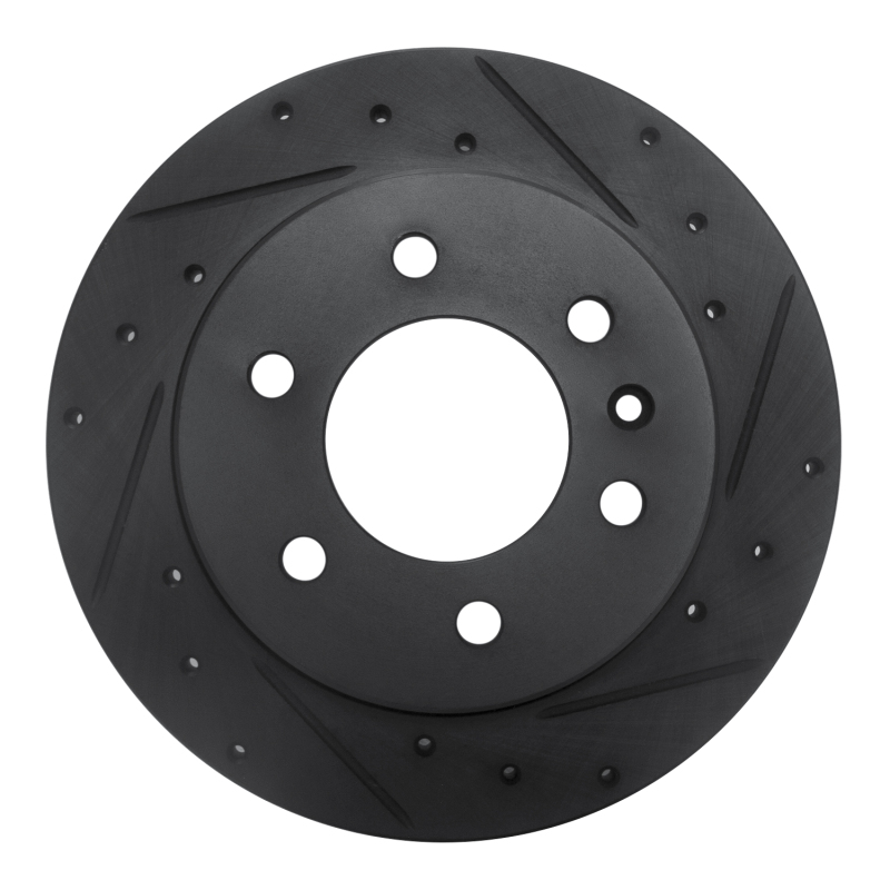 Picture of R1 19-25 Freightliner SprintER 1500 Rear Right Drilled & Slotted Black Brake Rotor