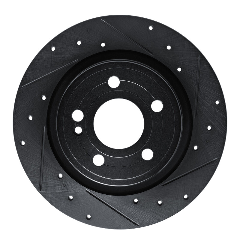 Picture of R1 19-26 Mercedes-Benz A200 (Mexico) Rear Right Drilled & Slotted Black Brake Rotor