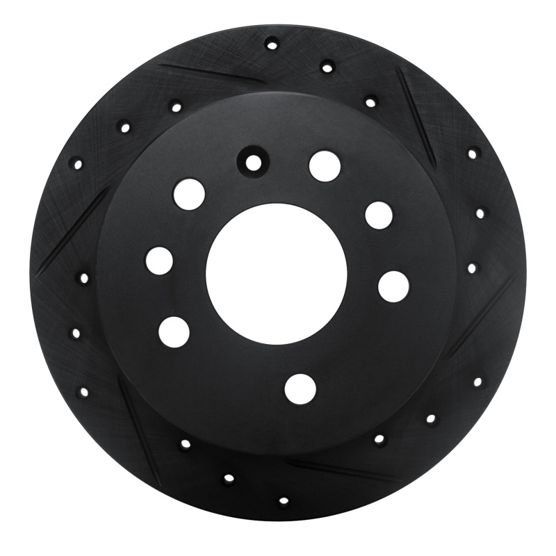 Picture of R1 94-96 Saab 900 Rear Right Drilled & Slotted Black Brake Rotor