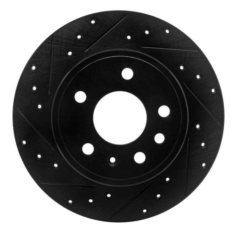 Picture of R1 97-08 Chevrolet ASTRA (Mexico) Rear Left Drilled & Slotted Black Brake Rotor