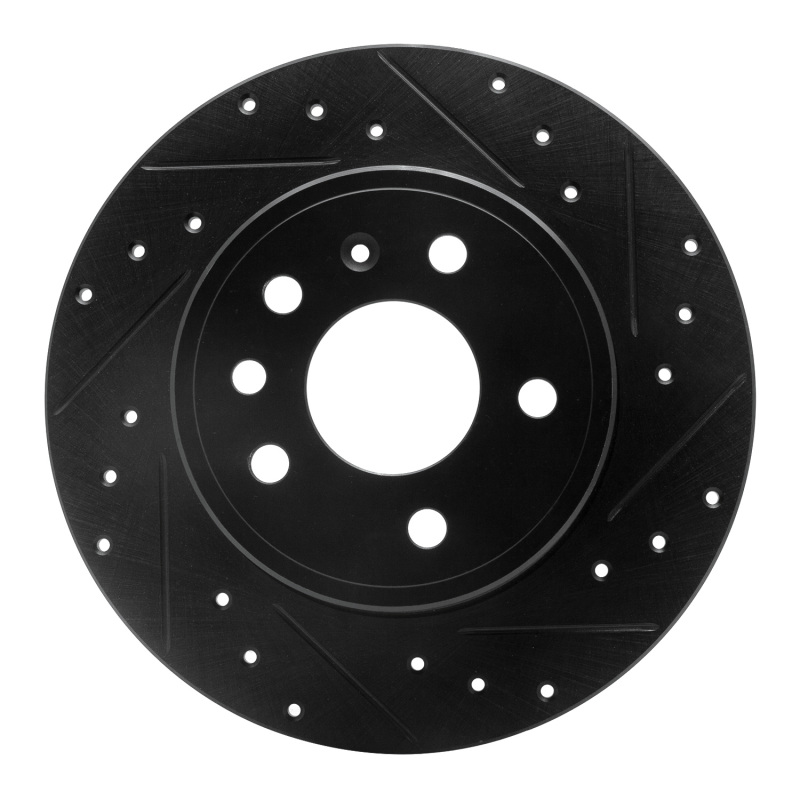 Picture of R1 97-08 Chevrolet ASTRA (Mexico) Rear Right Drilled & Slotted Black Brake Rotor