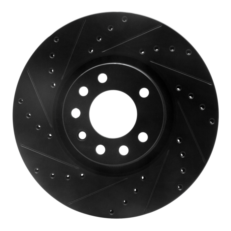 Picture of R1 99-10 Chevrolet Zafira (Mexico) Front Left Drilled & Slotted Black Brake Rotor