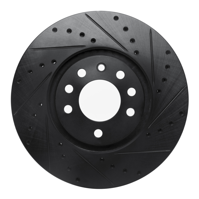 Picture of R1 99-10 Chevrolet ASTRA (Mexico) Front Right Drilled & Slotted Black Brake Rotor