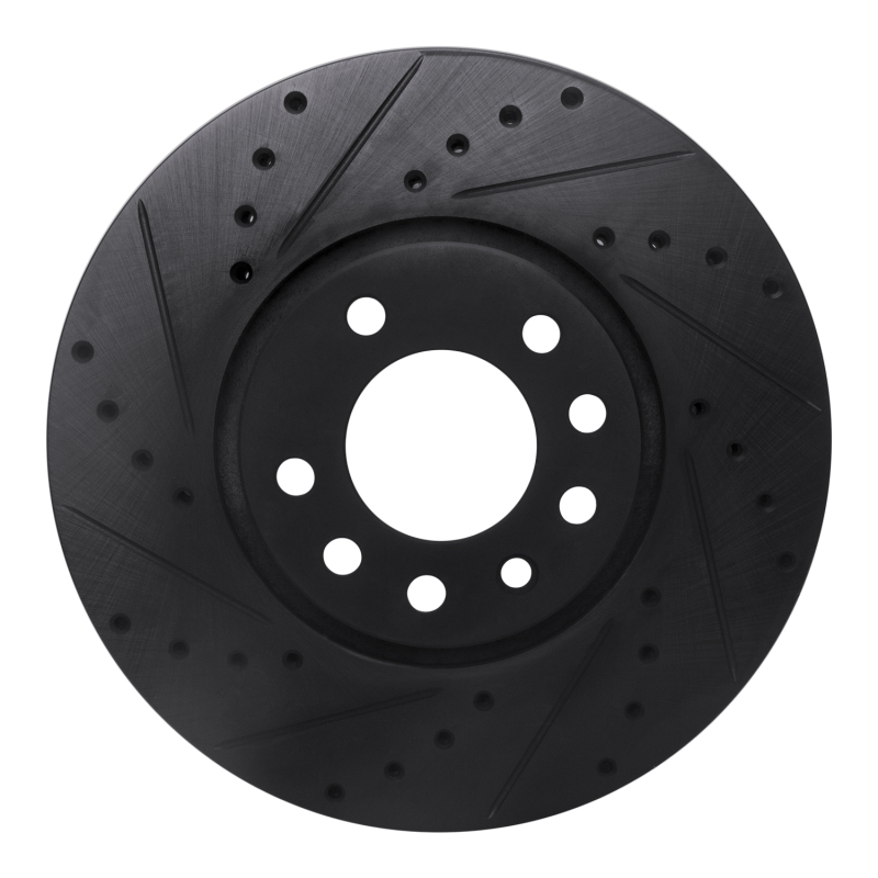 Picture of R1 03-11 Cadillac BLS (Mexico) Front Left Drilled & Slotted Black Brake Rotor