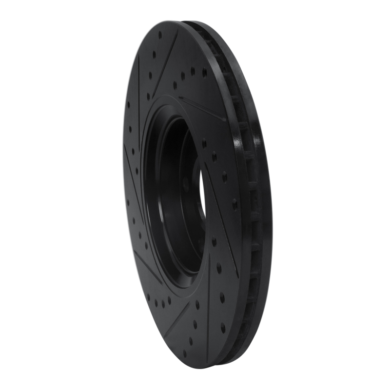 Picture of R1 99-10 Chevrolet ASTRA (Mexico) Front Right Drilled & Slotted Black Brake Rotor