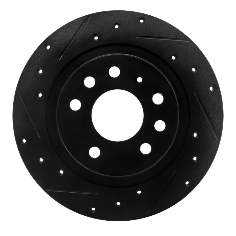 Picture of R1 03-11 Cadillac BLS (Mexico) Rear Left Drilled & Slotted Black Brake Rotor