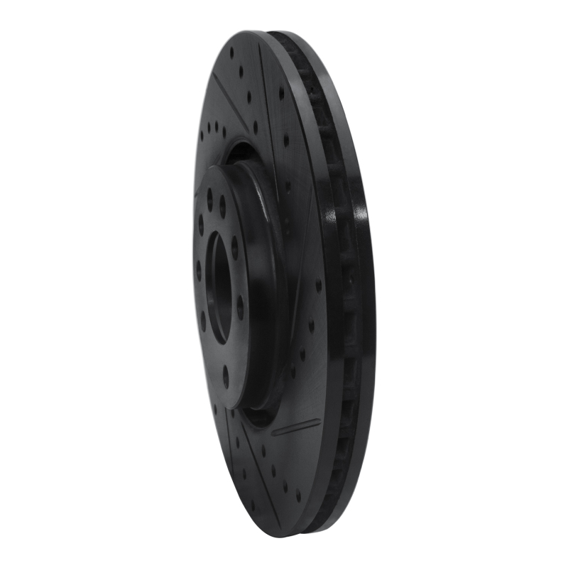 Picture of R1 99-10 Chevrolet ASTRA (Mexico) Front Right Drilled & Slotted Black Brake Rotor