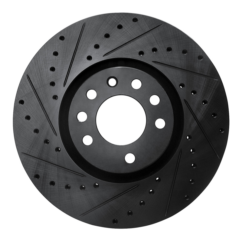 Picture of R1 03-11 Cadillac BLS (Mexico) Front Left Drilled & Slotted Black Brake Rotor