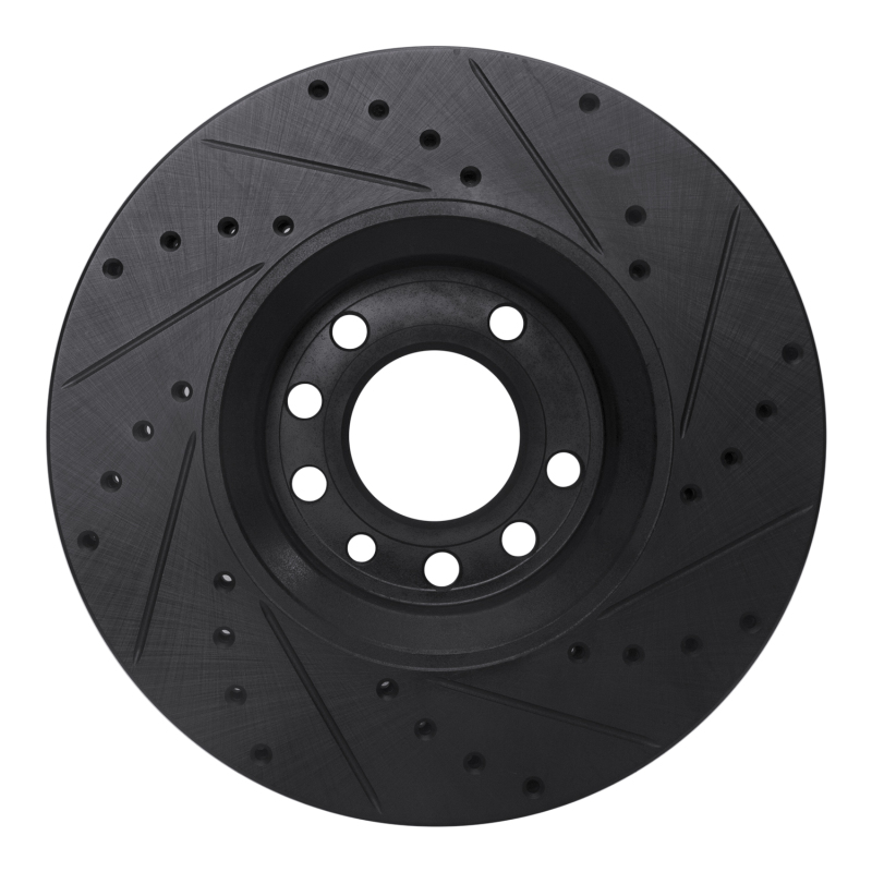 Picture of R1 03-11 Cadillac BLS (Mexico) Front Left Drilled & Slotted Black Brake Rotor