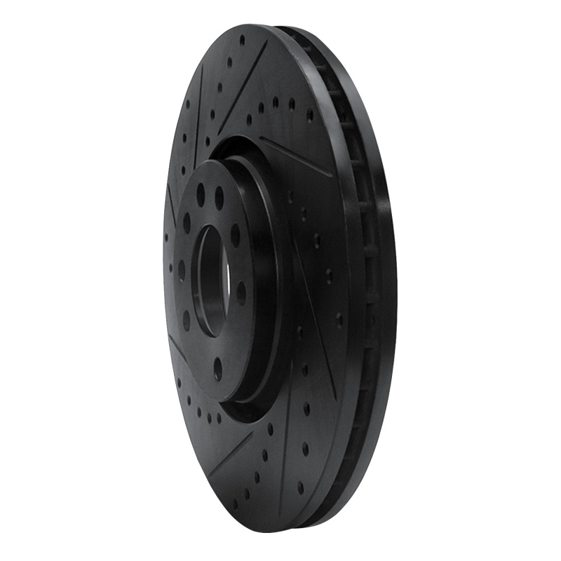 Picture of R1 03-11 Cadillac BLS (Mexico) Front Left Drilled & Slotted Black Brake Rotor