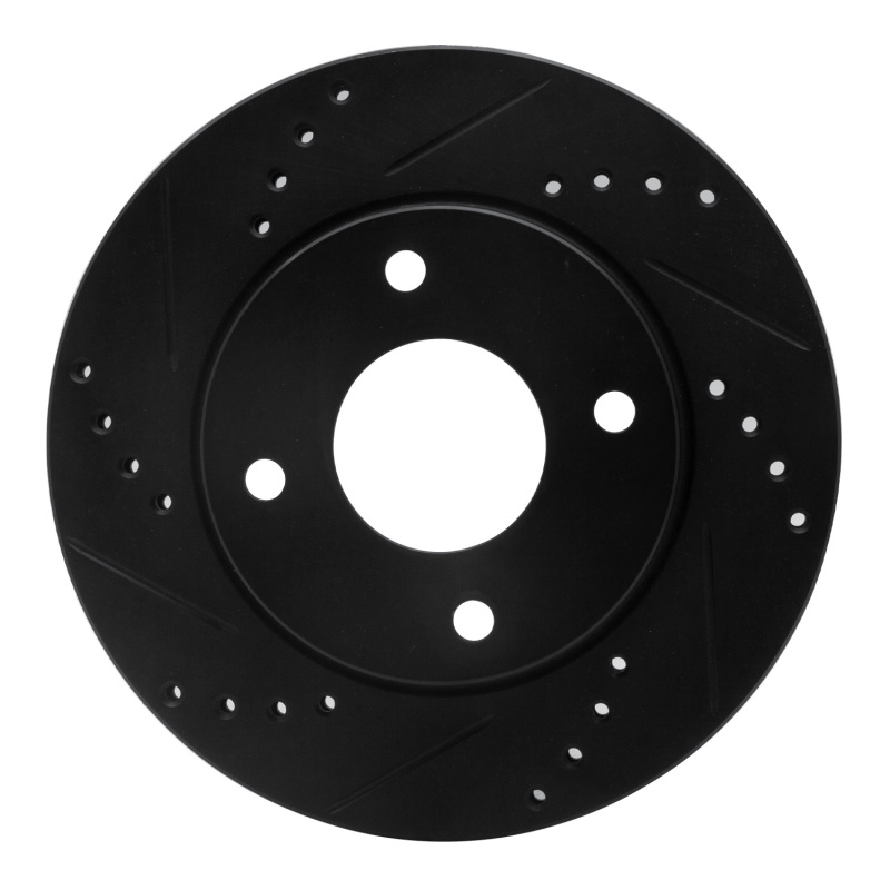 Picture of R1 07-17 Nissan TIIDA (Mexico) Front Left Drilled & Slotted Black Brake Rotor