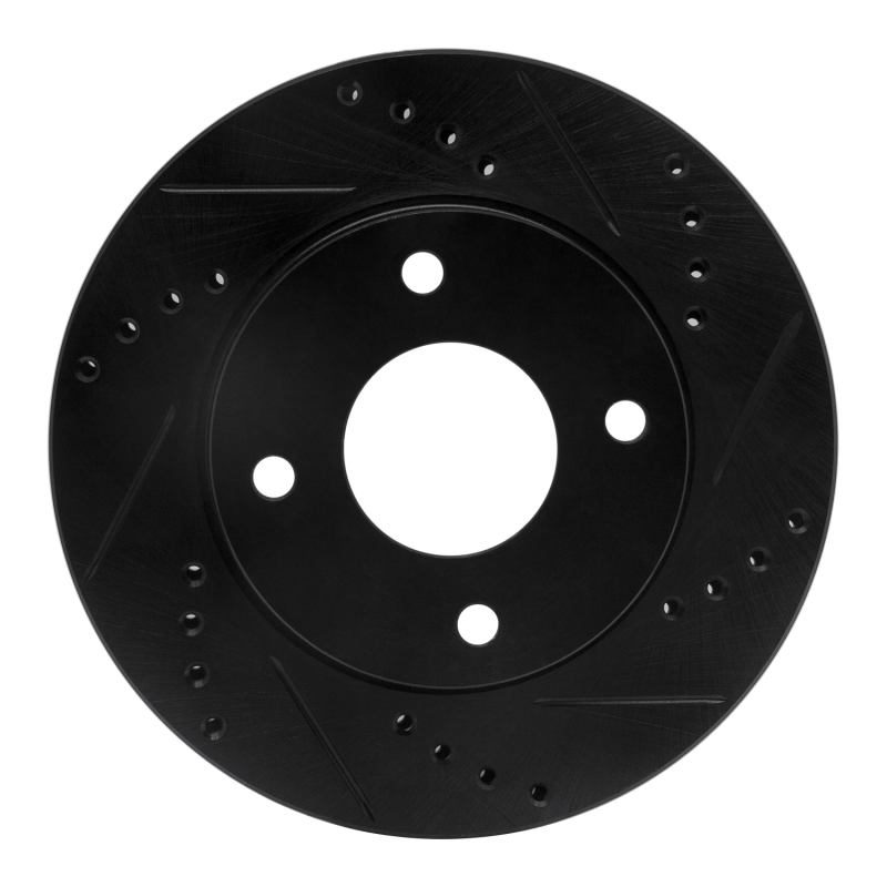 Picture of R1 07-17 Nissan TIIDA (Mexico) Front Right Drilled & Slotted Black Brake Rotor