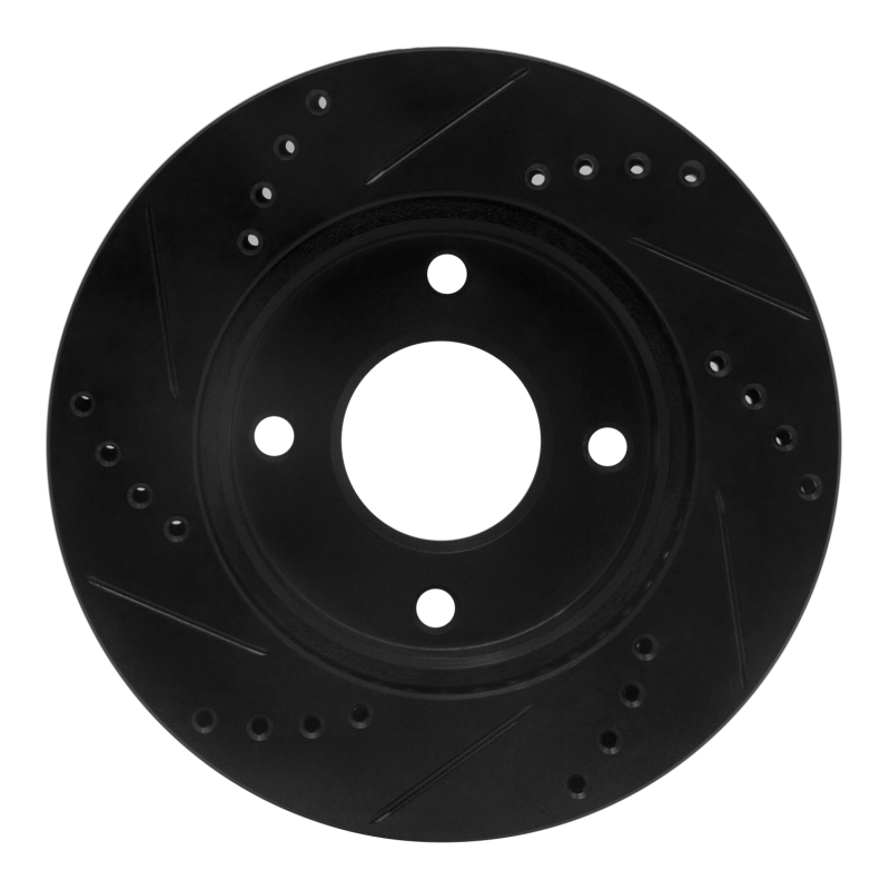 Picture of R1 07-17 Nissan TIIDA (Mexico) Front Right Drilled & Slotted Black Brake Rotor