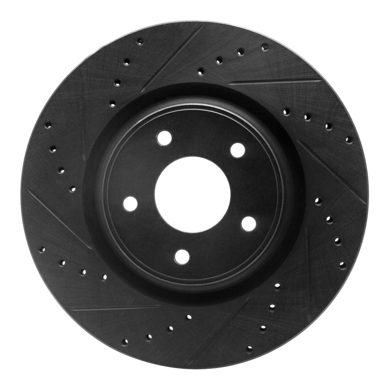 Picture of R1 14-19 Nissan X-Trail (Mexico) Front Left Drilled & Slotted Black Brake Rotor