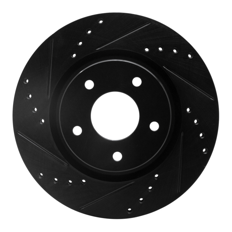 Picture of R1 14-23 Nissan X-Trail (Mexico) Front Left Drilled & Slotted Black Brake Rotor