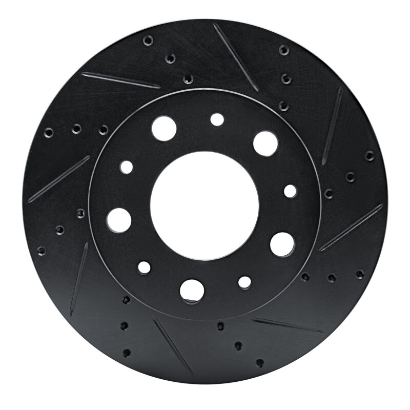 Picture of R1 14-25 Ram Promaster 2500 Front Right Drilled & Slotted Black Brake Rotor