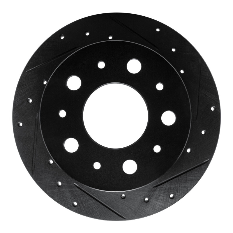 Picture of R1 14-21 Ram Promaster 3500 Rear Right Drilled & Slotted Black Brake Rotor
