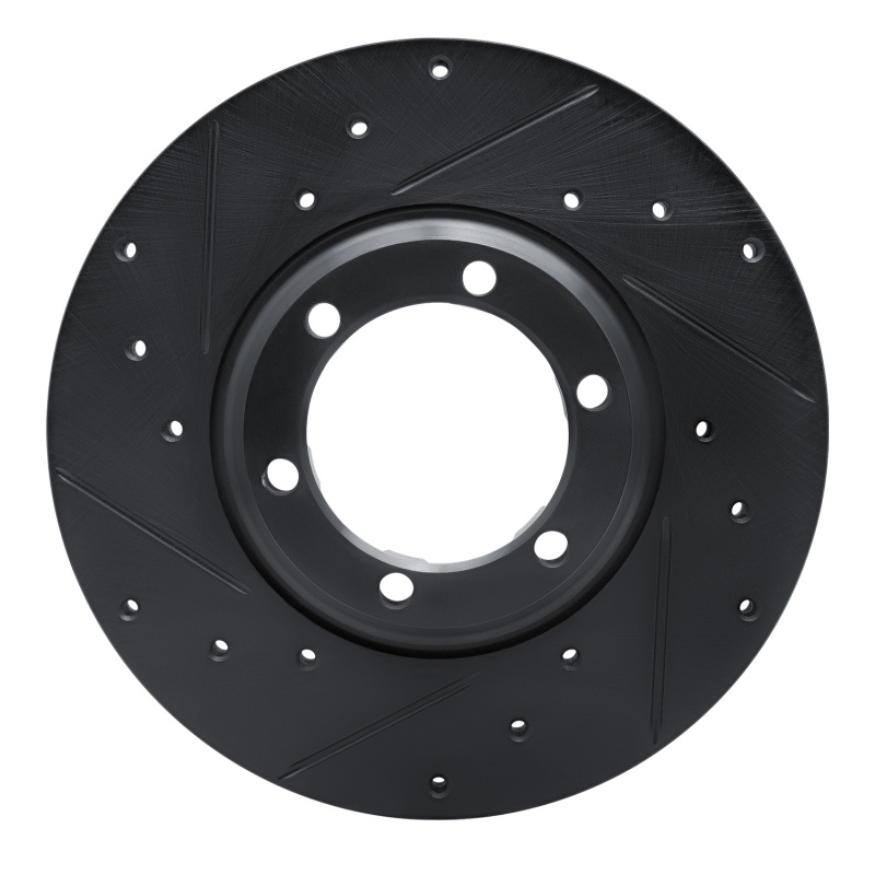 Picture of R1 79-86 Dodge D50 Front Left Drilled & Slotted Black Brake Rotor