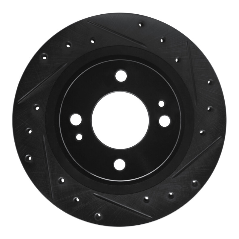 Picture of R1 16-25 Dodge Attitude (Mexico) Front Right Drilled & Slotted Black Brake Rotor