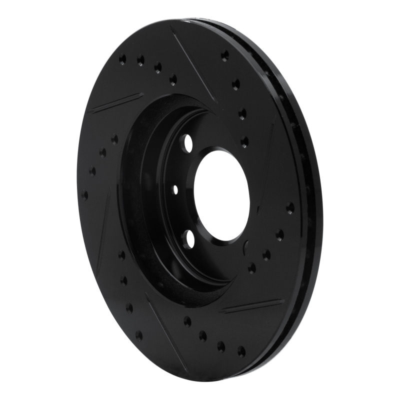Picture of R1 86-08 Volkswagen DERBY (Mexico) Front Left Drilled & Slotted Black Brake Rotor