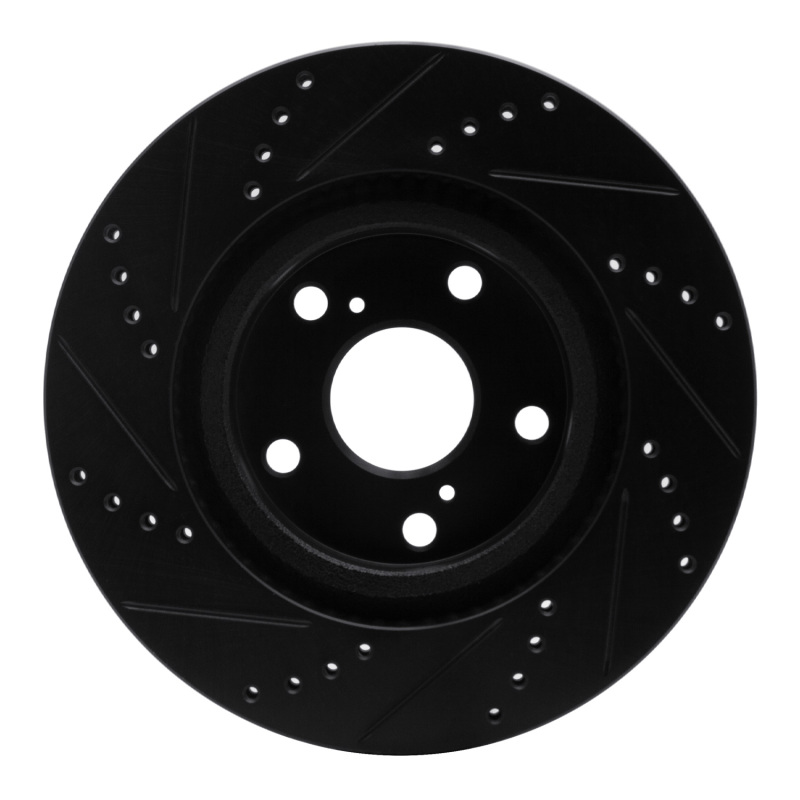 Picture of R1 05-15 Volkswagen BORA (Mexico) Front Right Drilled & Slotted Black Brake Rotor